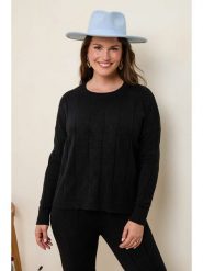 Curvy Lady Sweter w kolorze czarnym rozmiar: 44/46. Czarne swetry Curvy Lady, bez wzorów, klasyczne, bez ramiączek. Za 118.56 zł.