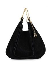 Mia Tomazzi Skórzana torebka "Tarabella" w kolorze czarnym - 34 x 30 x 11 cm rozmiar: onesize. Czarne torebki klasyczne Mia Tomazzi, bez wzorów, z materiału, przez ramię, bez dodatków. Za 273.95 zł.
