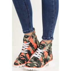 Pomarańczowe Traperki Moro Rani. Botki marki Born2be. Za 39.99 zł.