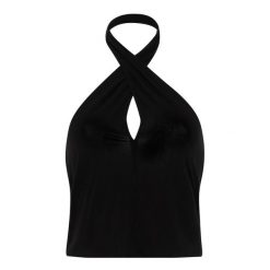 Bluzka damska Protest Alena. Czarne bluzki Protest, bez wzorów, eleganckie, bez kołnierzyka, bez ramiączek. Za 173.00 zł.