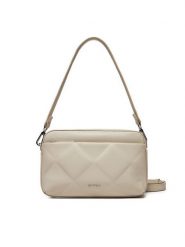 Calvin Klein Torebka Diamond Quilt Camera Bag W/Pkt K60K612907 Beżowy. Brązowe listonoszki Calvin Klein, bez wzorów, ze skóry, bez dodatków. Za 279.99 zł.
