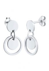 Elli Damskie Koło Geo Trend Boho Look w pozłącanym srebrze próby 925 Sterling Silver Kolczyki 1 ct. Szare kolczyki Elli, pozłacane. Za 293.99 zł.