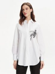 Marella Koszula Elam 2413111121 Biały Regular Fit. Białe koszule Marella, bez wzorów, z bawełny, bez kołnierzyka, bez ramiączek. Za 419.99 zł.