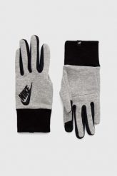 Nike rękawiczki damskie kolor szary. Szare rękawiczki Nike, bez wzorów, z polaru. W wyprzedaży za 164.99 zł.