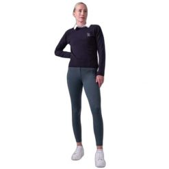 Sweter z dzianiny z logo dla kobiet PS of Sweden. Niebieskie swetry PS OF SWEDEN, na zimę, bez wzorów, z dzianiny, bez ramiączek. Za 570.50 zł.