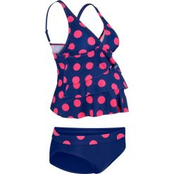 Tankini ciążowe (2 części) bonprix niebiesko-koralowy w kropki. Niebieskie bikini bonprix, bez wzorów. Za 44.99 zł.