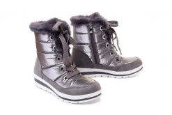 CAPRICE 26226-29 taupe comb, śniegowce damskie. Szare śniegowce Caprice, bez wzorów, bez zapięcia. Za 399.90 zł.
