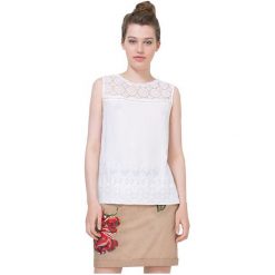 Desigual Bluzka Damska Blusa Sol 74B2Wh3 1000 (Rozmiar M). Bluzki marki Desigual. W wyprzedaży za 177.00 zł.