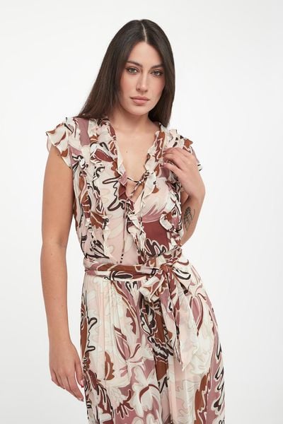 Top damski z falbanami Ugola MARELLA SPORT. Topy sportowe Marella Sport, bez wzorów. Za 659.00 zł.