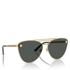 Okulary przeciwsłoneczne Versace. Żółte okulary przeciwsłoneczne Versace, bez wzorów, złote. Za 1,009.00 zł.