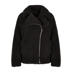 Damski polar sherpa biker fleece Urban Classics. Czarne bluzy z polaru Urban Classics, bez wzorów, z polaru. W wyprzedaży za 358.00 zł.