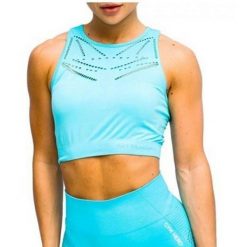 Biustonosz Sportowy Damski Plażowe Venice. Niebieskie biustonosze sportowe Gym Hero, bez wzorów. Za 137.99 zł.