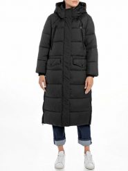 Replay Kurtka zimowa w kolorze czarnym rozmiar: M. Czarne kurtki Replay, na zimę, m, bez wzorów, z puchu, bez kaptura. Za 697.85 zł.