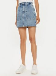 Calvin Klein Jeans Spódnica jeansowa J20J223681 Niebieski Regular Fit. Niebieskie spódnice Calvin Klein Jeans, bez wzorów, z bawełny. Za 279.99 zł.