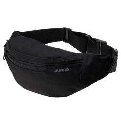 Saszetka Biodrowa Unisex Dla Dorosłych Z Logo Igebelt. Czarne nerki i saszetki IGUANA, bez wzorów, sportowe, bez dodatków. Za 66.99 zł.