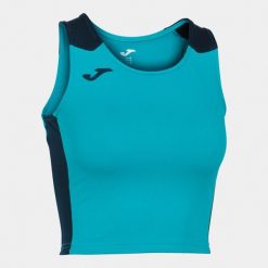 Tank top do biegania damski Joma Record II Crop top. Niebieskie topy Joma, xl, bez wzorów, sportowe, bez kołnierzyka, bez ramiączek. Za 133.60 zł.