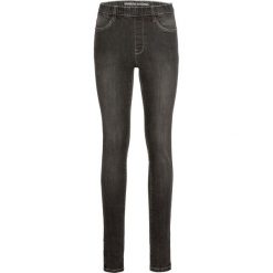 Jegginsy z zamkami bonprix czarny denim. Jeansy marki bonprix. Za 74.99 zł.