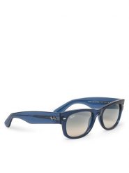 Ray-Ban Okulary przeciwsłoneczne Mega Wayfarer II 0RB0832S 684532 Granatowy. Niebieskie okulary przeciwsłoneczne Ray-Ban, bez wzorów, plastikowe. Za 599.99 zł.