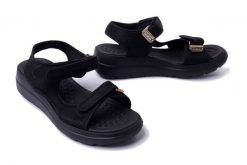 AZALEIA 18833 GREICE SOFT PAPETE AT004 black, sandały damskie. Czarne sandały Azaleia, bez wzorów, bez obcasa, bez zapięcia. Za 194.90 zł.