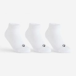 Skarpety sportowe tenis RS100 3 pary. Białe skarpetki ARTENGO, bez wzorów, z bawełny. Za 19.99 zł.