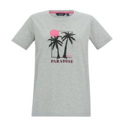 T-shirt Damski Palma Filandra VX Paradise. Szare t-shirty Regatta, bez wzorów, casualowe, bez kołnierzyka, bez ramiączek. Za 67.99 zł.