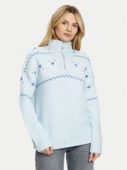 Guess Sweter W4PR1A Z3LQ0 Niebieski Regular Fit. Niebieskie swetry Guess, xs, z aplikacjami, z syntetyku, bez ramiączek. Za 269.99 zł.
