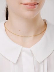 Pandora Pozłacany naszyjnik - dł. 50 cm rozmiar: onesize. Żółte naszyjniki Pandora, z materiału, pozłacane. Za 387.45 zł.