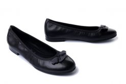 TAMARIS 1-22116-41 001 black, baleriny damskie. Czarne baleriny Tamaris, bez wzorów, bez obcasa, na obcasie, bez zapięcia. Za 224.91 zł.