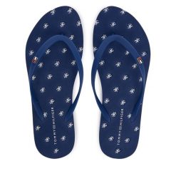 Japonki Tommy Hilfiger. Niebieskie japonki Tommy Hilfiger, bez wzorów. Za 209.99 zł.