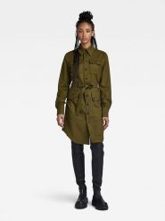 G-Star Sukienka w kolorze khaki rozmiar: XS. Brązowe sukienki G-Star, na co dzień, xs, bez wzorów, z tkaniny, retro, bez kołnierzyka, bez ramiączek, midi, proste. Za 237.73 zł.