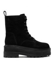 Calvin Klein Jeans Trapery Flatform Zip Laceup Mg S YW0YW01554 Czarny. Czarne traperki Calvin Klein Jeans, bez wzorów, z jeansu, bez obcasa, bez zapięcia. Za 899.99 zł.