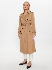 Boss Trencz 50489153 Beżowy Regular Fit. Brązowe płaszcze Boss, bez wzorów, z syntetyku, bez kaptura. Za 2,669.00 zł.