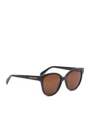 Nine West Okulary przeciwsłoneczne CEO-NW6630S Brązowy ciemny. Brązowe okulary przeciwsłoneczne Nine West, bez wzorów, plastikowe. Za 149.99 zł.