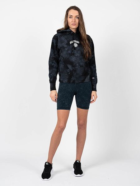 Bluza trekking damska Tie-Die. Czarne bluzy Champion, m, bez wzorów, z bawełny, bez ramiączek, z kapturem. Za 412.90 zł.