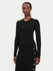 Pinko Sweter Costina 104020 A15S Czarny Slim Fit. Czarne swetry Pinko, s, bez wzorów, z syntetyku, bez ramiączek. Za 499.99 zł.