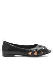 Sergio Bardi Baleriny RST-B1032-04SB Czarny. Czarne baleriny Sergio Bardi, bez wzorów, ze skóry, bez obcasa, bez zapięcia. Za 167.99 zł.