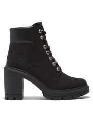 Timberland Botki Allington Heights 6In TB0A5Y6C0151 Czarny. Czarne botki Timberland, bez wzorów, z nubiku, bez obcasa, na słupku, bez zapięcia. Za 579.99 zł.