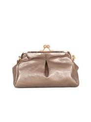 Lia Biassoni Skórzana kopertówka "Ciane" w kolorze złotym - 24 x 16 x 8 cm rozmiar: onesize. Żółte kopertówki Lia Biassoni, bez wzorów, z materiału, bez dodatków. Za 257.14 zł.