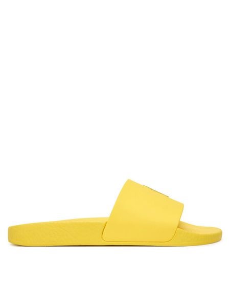 Polo Ralph Lauren Klapki 804973925013 Żółty. Żółte klapki Polo Ralph Lauren, bez wzorów, z syntetyku, bez obcasa, bez zapięcia. Za 229.99 zł.