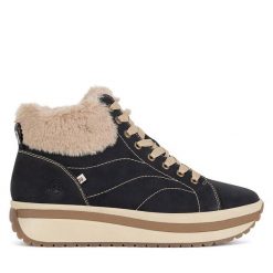 Botki Rieker Revolution Lifestyle. Czarne botki Rieker Revolution Lifestyle, bez wzorów, bez obcasa, na płaskiej podeszwie, bez zapięcia. Za 399.00 zł.