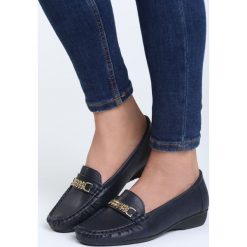 Granatowe Mokasyny Trifle. Mokasyny marki Born2be. Za 44.99 zł.