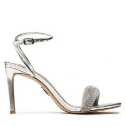 Sandały Steve Madden. Szare sandały Steve Madden, bez wzorów, bez obcasa, na szpilce, bez zapięcia. Za 549.99 zł.