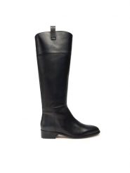 ALOHAS Kozaki Billie S100445-01 Czarny. Czarne kozaki ALOHAS, bez wzorów, ze skóry, bez obcasa, na płaskiej podeszwie, bez zapięcia. Za 1,479.00 zł.