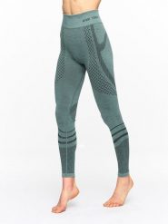 KARI TRAA Wełniane legginsy funkcyjne "Oline" w kolorze zielonym rozmiar: XS/S. Zielone legginsy Kari Traa, bez wzorów, z materiału, sportowe. Za 100.99 zł.