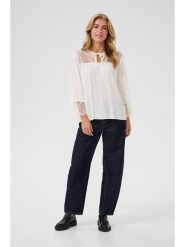 Kaffe Bluzka w kolorze białym rozmiar: 36. Białe bluzki Kaffe, bez wzorów, z koronki, bez kołnierzyka, bez ramiączek. Za 86.99 zł.