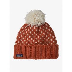 Czapka zimowa Patagonia Snowbelle Beanie - offset dot/burnished red. Czerwone czapki zimowe Patagonia, bez wzorów, sportowe. W wyprzedaży za 188.05 zł.