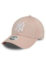 New Era Czapka z daszkiem Glitter New York Yankees 9FORTY 60580737 Różowy. Czerwone czapki z daszkiem New Era, bez wzorów, z materiału. Za 99.99 zł.