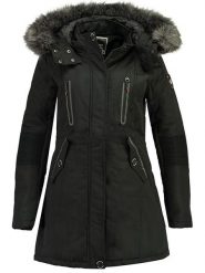 Geographical Norway Parka "Coraly" w kolorze czarnym rozmiar: 128. Czarne płaszcze Geographical Norway, bez wzorów, bez kaptura. Za 168.46 zł.