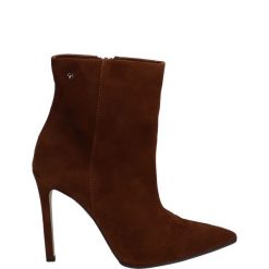 ELEGANCKIE BOTKI 3562 509 COGNAC. Brązowe botki Venezia, bez wzorów, ze skóry, eleganckie, bez obcasa, bez zapięcia. Za 319.00 zł.