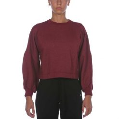 Bluza Z Balonowymi Rękawami Deha Czerwona Damskie. Czerwone bluzy bez kaptura Deha, l, bez wzorów, z bawełny, bez kaptura, na fitness i siłownię. Za 266.99 zł.